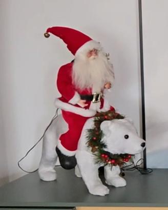 Babbo natale con orso polare
