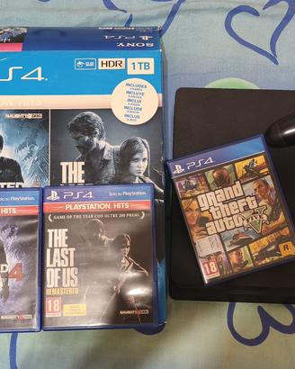 PS4 Slim 1tb + 4 giochi + 1 DualShock4
