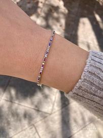 Bracciale Tennis argento 925 e zirconi naturali