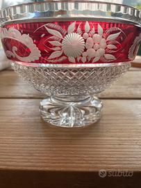 Centrotavola Vintage cristallo Boemia anni 60