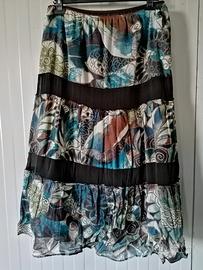 Gonna lunga di tonalità fredda taglia L