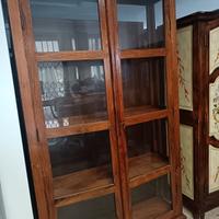 Vetrina etnica indiana in legno massello