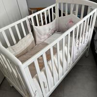 Lettino per bambini con cassetto materasso corredo