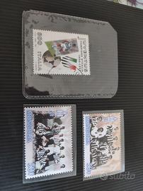 3 francobolli Juventus calcio calciatori