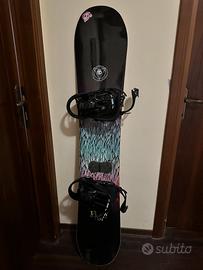 Kit snowboard donna: tavola+scarponi+casco+occhial