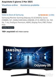 Monitor samsung gaming odissey G5 165Hz