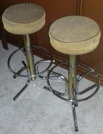 Coppia sgabelli mobile bar Willy Rizzo style