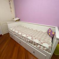 IKEA HEMNES letto/divano bianco + 3 cassetti