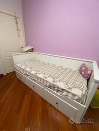 IKEA HEMNES letto/divano bianco + 3 cassetti