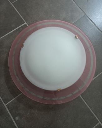 Plafoniera a soffitto tonda in vetro stile classic