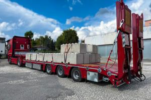 NUOVO Semirimorchio Carrellone 3 Assi Ribassato