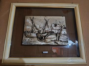 quadro con rilievo in argento 