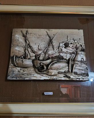 quadro con rilievo in argento 