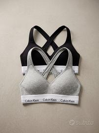 Lotto 2 Top Sportivi Calvin Klein 1 Grigio 1 Nero