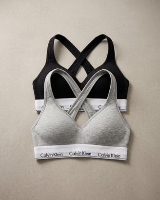 Lotto 2 Top Sportivi Calvin Klein 1 Grigio 1 Nero