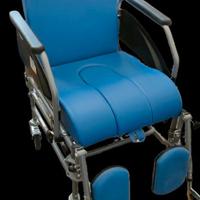 Sedia per disabili con wc e schienale reclinabile 