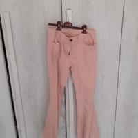 Pantaloni in cotone a zampa d'elefante