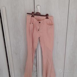 Pantaloni in cotone a zampa d'elefante