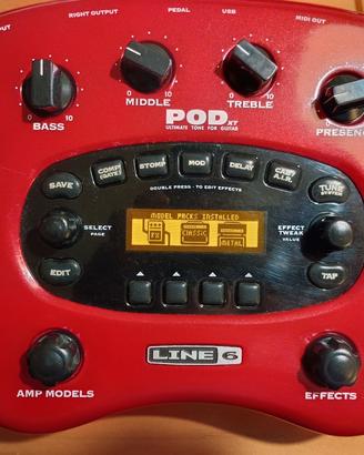Line 6 Pod XT + model packs e alimentatore