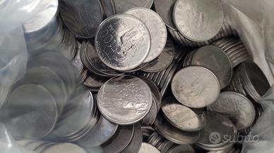 1 kg. monete 100 lire metallo anni e tipi vari