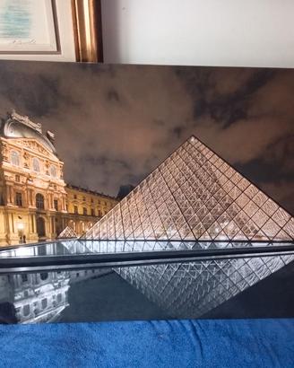 Quadro su tela, piramide del Louvre, 90 x 60