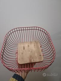 tovaglie PVX anni 80, forma di rame e cestino frut