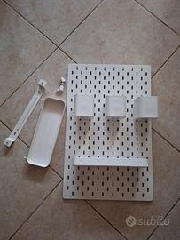 IKEA SKÅDIS Pannello porta oggetti + accessori