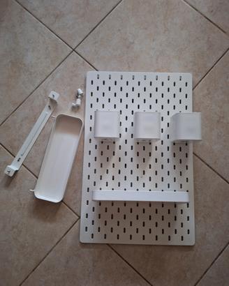 IKEA SKÅDIS Pannello porta oggetti + accessori