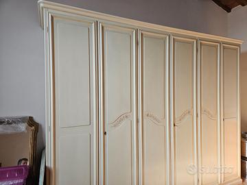 Armadio camera 6 ante in vero legno