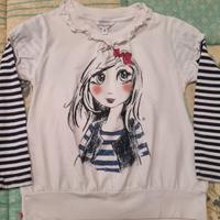 maglietta bimba 4 anni stampa deliziosa  cotone