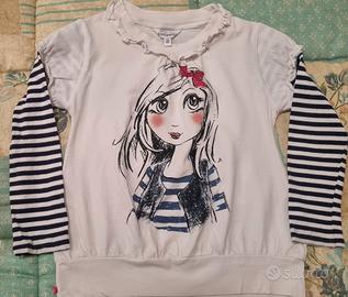 maglietta bimba 4 anni stampa deliziosa  cotone