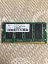 RAM per portatile 256MB DDR 266Mhz CL 2.5