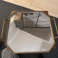 vassoio vintage con base a specchio