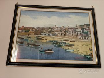 Quadro dipinto ad acquerelli