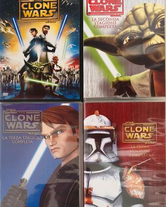 Star wars - Clone wars 1 DVD e 3 cofanetti NUOVI