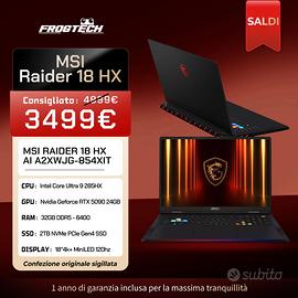 Notebook Gaming MSI Raider 18 HX AI A2XWJG-854XIT