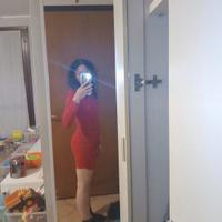 vestito rosso fuoco M