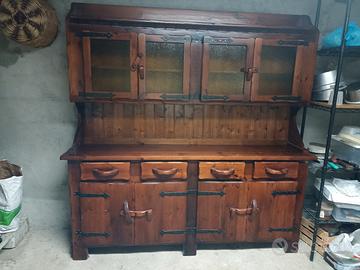 Set mobili rustici vintage in legno massello 