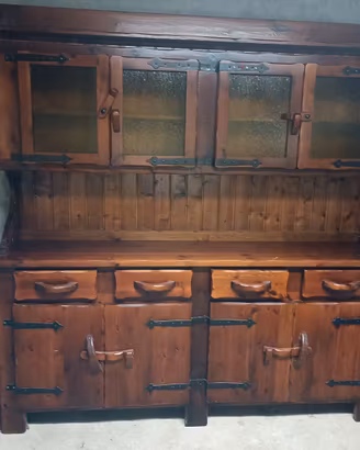 Set mobili rustici vintage in legno massello 