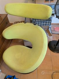 poltrona design varier peel verde acido usata