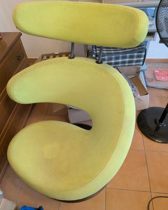 poltrona design varier peel verde acido usata