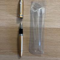 Jinhao 159 color oro pennino argento, converter