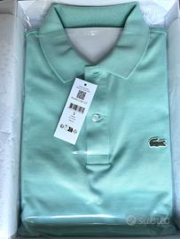 Polo Lacoste Piqué Slim Fit verde chiaro taglia 3