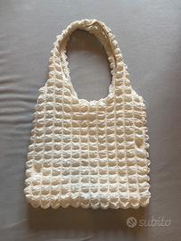 Borsa tote SHEIN bianca/panna, morbida e capiente