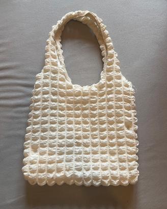 Borsa tote SHEIN bianca/panna, morbida e capiente