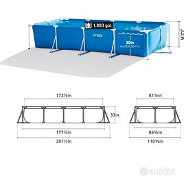 Piscina intex fuoriterra 450x220x84 cm
Completa di