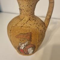 Brocca Sarda terracotta rivestita sughero serigraf