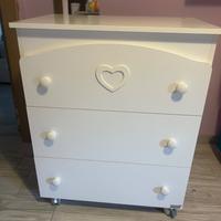 Cassettiera + Fasciatoio + Bagnetto Erbesi