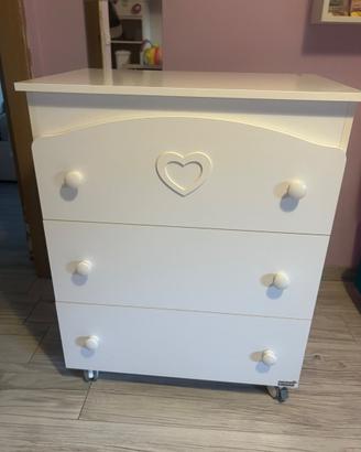 Cassettiera + Fasciatoio + Bagnetto Erbesi