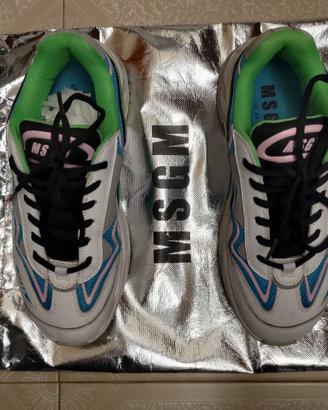 Scarpe Donna MSGM Sneakers DO Blu Taglia 39